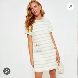 Tuckernuck Blue and Cream Striped Mini Dress
